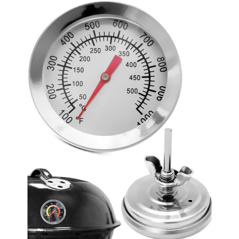 Jalleria - Analoges Kochthermometer – Temperaturbeständig – Für Grill, Grill, Töpfe, Töpfe, Smoker – Von 10 °c bis 500 °c