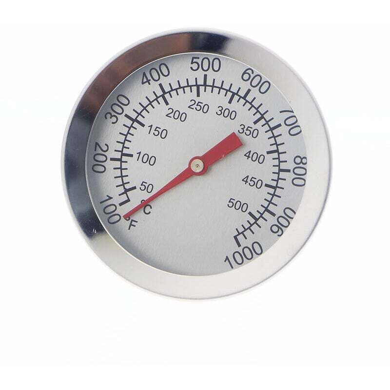 Analoges Thermometer, für Grill/Fleisch, zum Messen der Garraumtemperatur, für Grill/Smoker, Edelstahl, Backofenthermometer