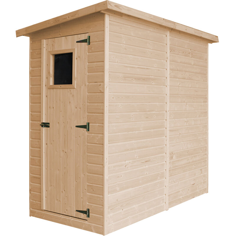 Gartenhaus Holz H203x123x223 cm/2.1 m² - Geräteschuppen Holz ohne Boden, Gartenhütte Holz, Fahrrad Schuppen, Gerätehaus - Wasserfestes Dach M348A