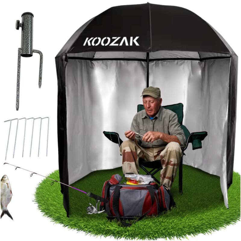 Angelschirmzelt wasserdicht mit UV-Seiten groß mobil Karpfen XXL