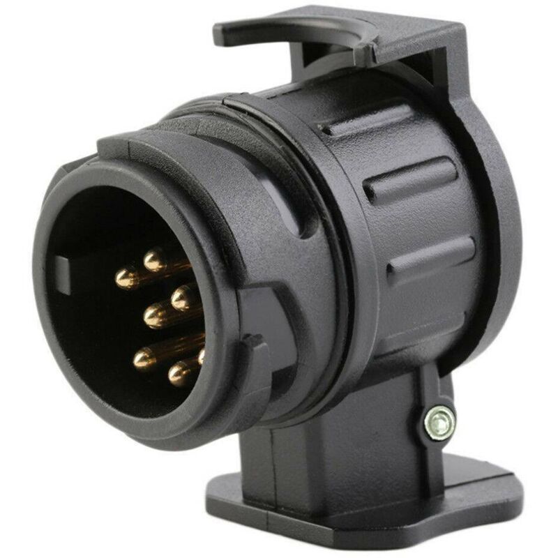 Aougo - 13-poliger auf 7-poliger Anhänger-Adapter für Steckdosen nach europäischem Standard, Anhängerkupplung, lkw, Wohnwagen, Steckdose