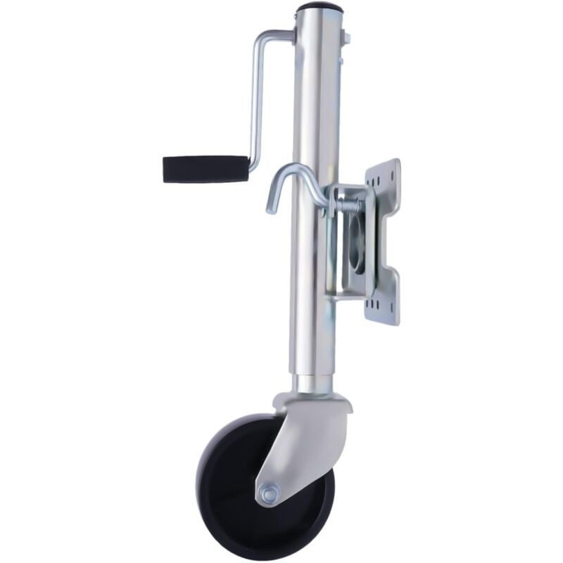 Anhänger Automatik Stützrad,Schwerlast Stützrad Trailer Bugrad,Klappsystem Mit Montageplatte,für pkw Anhänger,Wohnwagen, Wohnmobile,1200