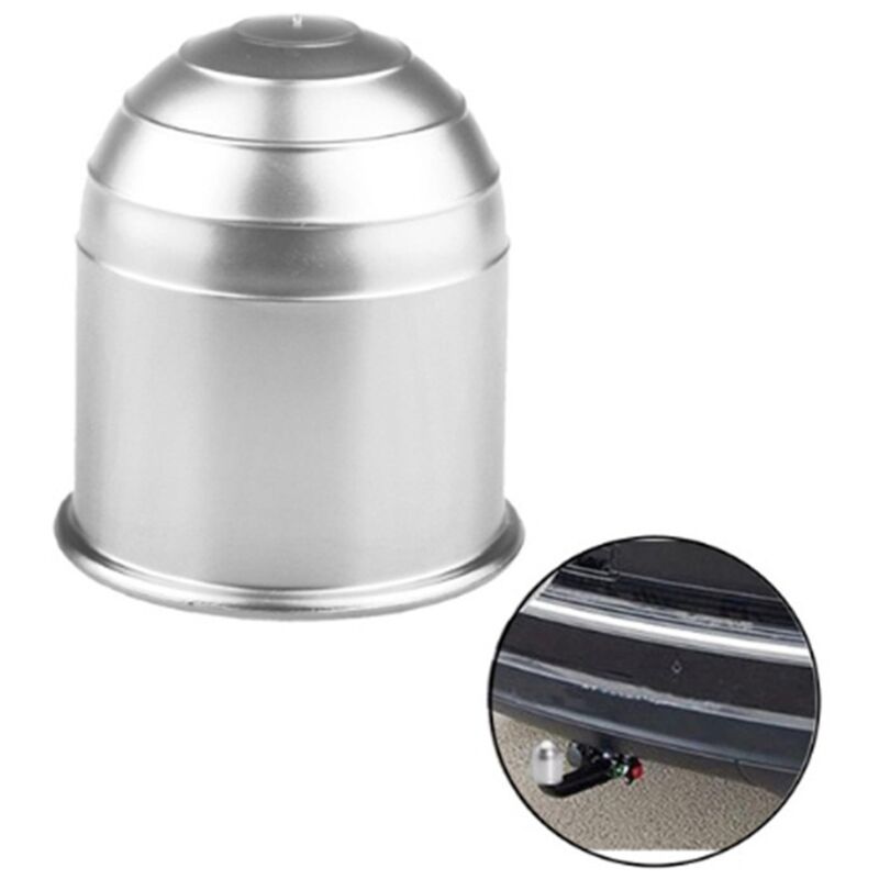 Anhängerkupplung Kugelkopf für Autokupplung Kugelkopfabdeckung für Wohnwagen-Anhängerkupplung, Kugelkopfschutz, Anhängerkupplung, Kappe in Silber