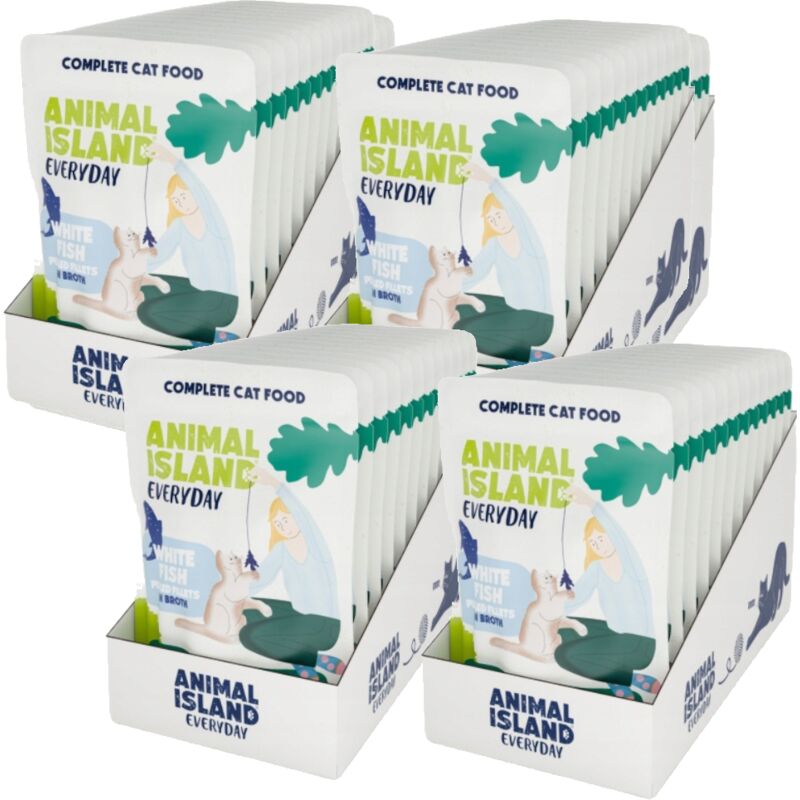 ANIMAL ISLAND Weißfischfilet für Katzen 48x85g