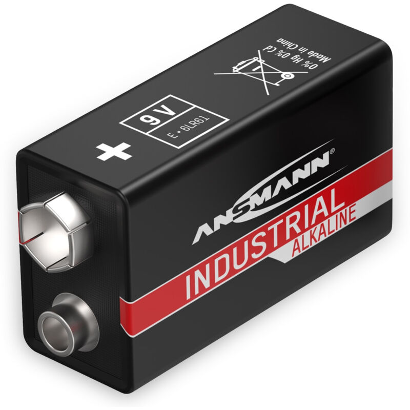 ANSMANN 9V-Blockbatterie, INDUSTRIAL, Alkaline, 1 Stück