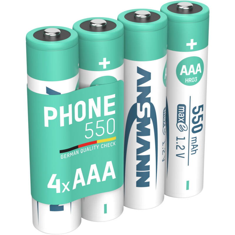 Telefon Akku aaa, 4 Stück, 550mAh 1,2V, dect - Ansmann