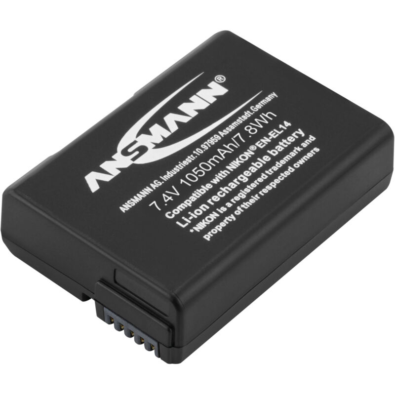 Ansmann - EN-EL14 Kamera-Akku ersetzt Original-Akku (Kamera) EN-EL14 7.4 v 1050 mAh