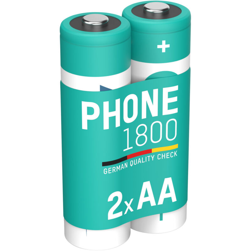 ANSMANN Telefon Akku AA, 2 Stück, 1600 mAh 1,2V NiMh