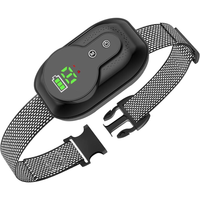 Mumu - Anti-Bell-Halsband für Hunde, wiederaufladbar, intelligentes Halsband, wasserdicht, IP67, Bellerkennung, LED-Anzeige, 5 Stufen,