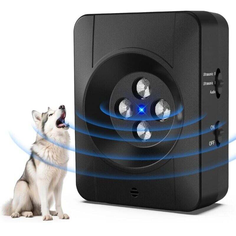 Anti-Bell-Hund, automatisches Anti-Bell-Gerät, 10 m Ultraschall-Anti-Bell-Hund mit 3 Modi, Anti-Bell-Hundenachbar, IPX4 für Anti-Bell-Hunde im Freien