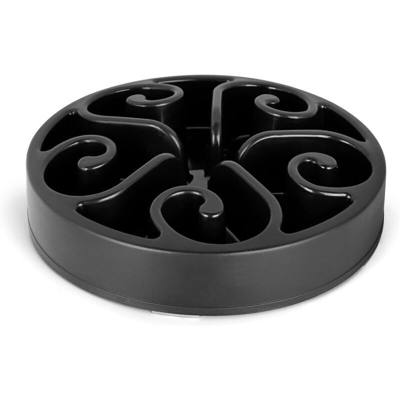 Anti-Gier-Napf für Katzen oder Hunde, interaktives Tablett zur Vermeidung von Angstzuständen, für kleine, mittelgroße und große Haustiere (schwarz)