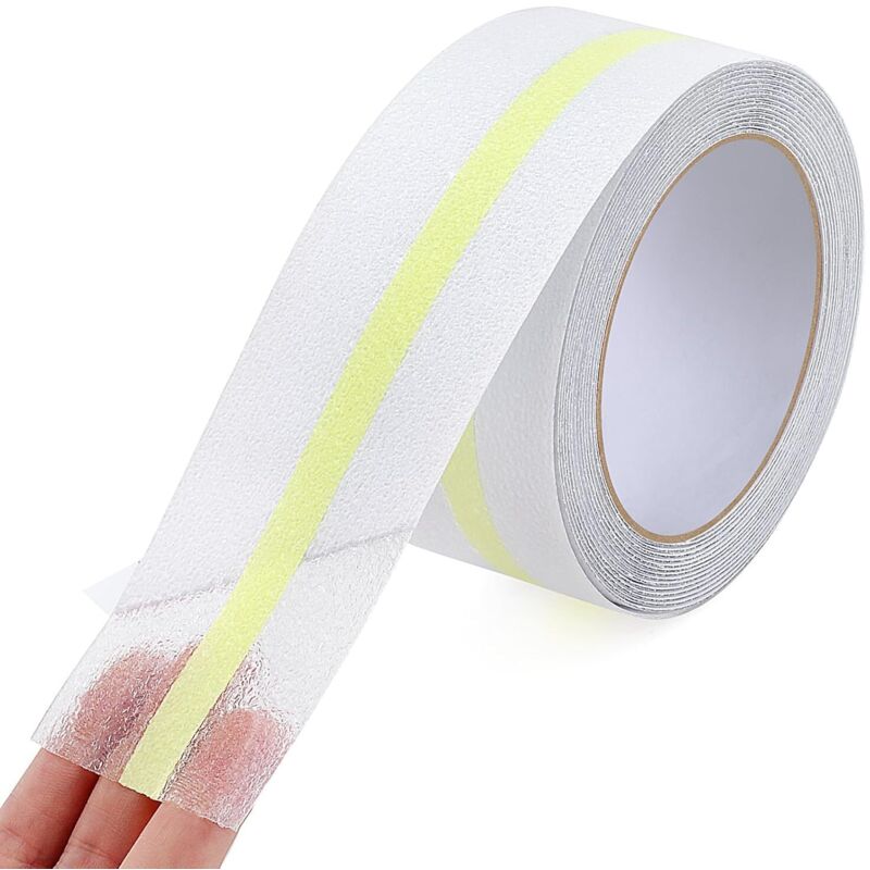 Lablanc - Anti-Rutsch-Treppenband, 5 cm x 5 m, phosphoreszierendes Anti-Rutsch-Klebeband, Anti-Rutsch-Traktionsband, transparent, für den Innen- und