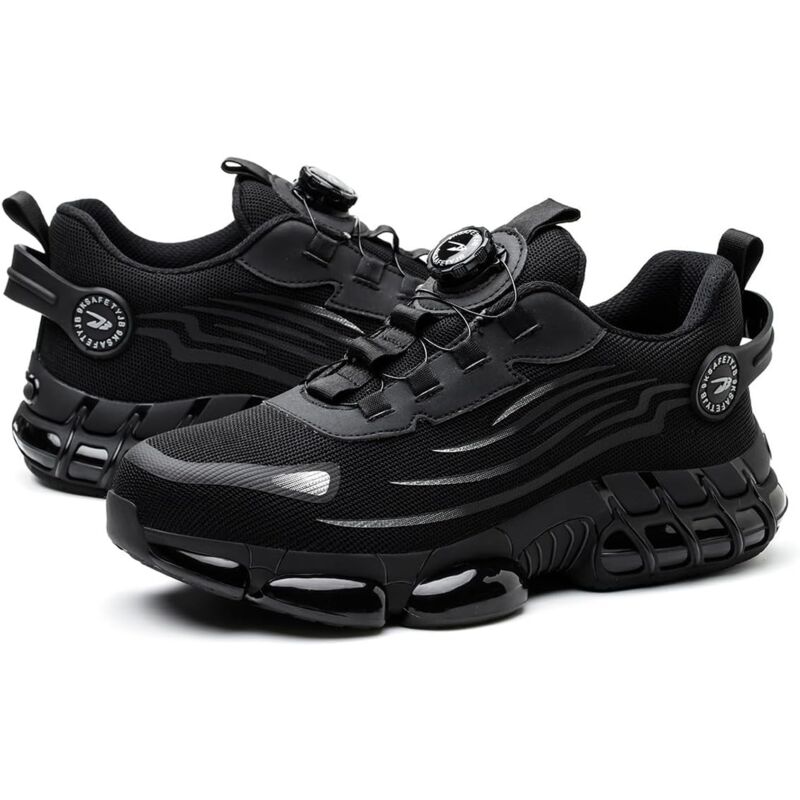 Anti-Smashing- und Anti-Pannen-Sicherheitsschuhe, Sicherheitsschuhe mit Schnürsenkeln und drehbarer Schnalle, atmungsaktive Sicherheitsschuhe aus