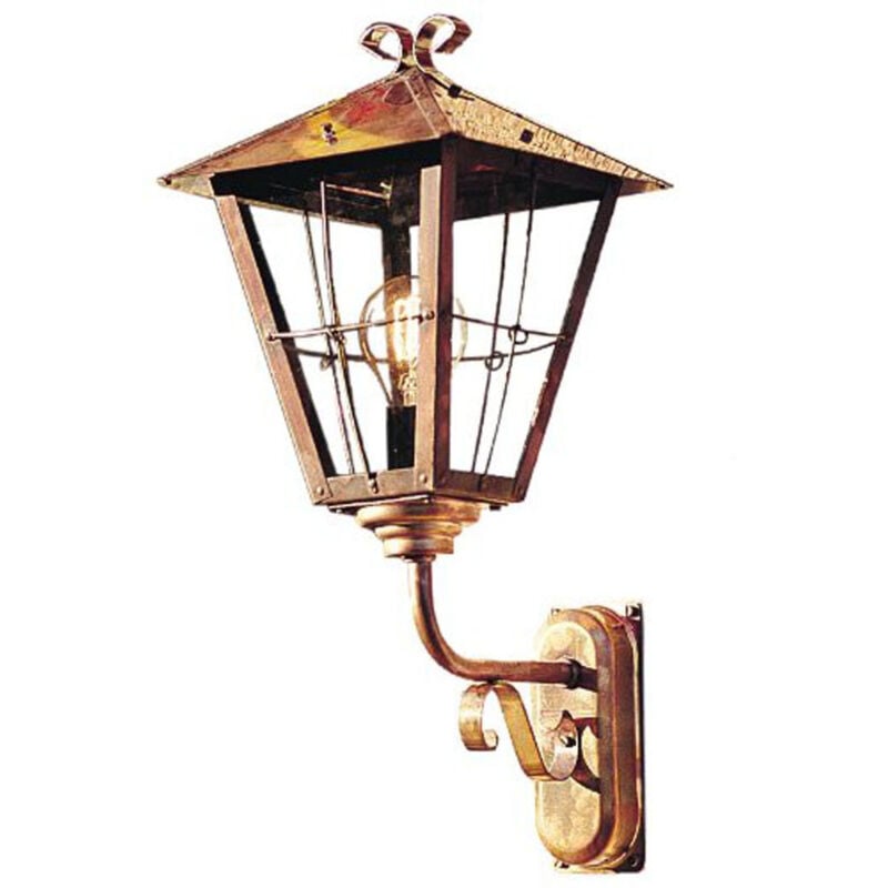 Konstsmide - Außenwandleuchte / Laterne fenix, Kupfer massiv / Acrylglas rauchfarben, E27