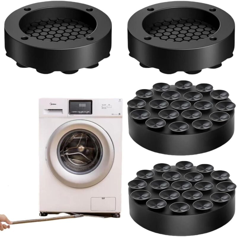 Antivibrationsmatte für Waschmaschine, 4 Stück Antivibrationsfuß für Waschmaschine, Antivibrationspads für Waschmaschine, Anti-Lärm-Gummipad für