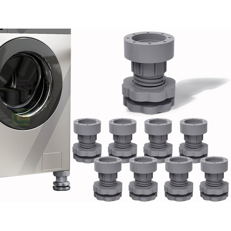 Antivibrationspads für Waschmaschinen, verstellbare stoßdämpfende und geräuschreduzierende Halterungen für Wäschetrockner, Füße für Waschmaschinen