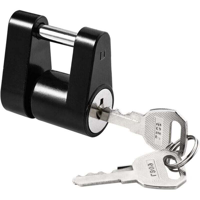 Antivol d'attelage noir, diamètre 1/4 pouce, longueur 3/4 pouce, convient aux remorqueurs, bateaux, camping-cars, camions et voitures (1 pièce, noir).