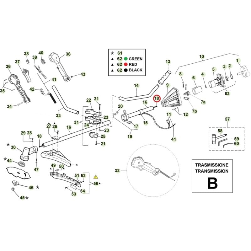 Antriebswelle ORIGINAL ACTIVE Motorsense 4.5 - 5.5 XL 020531