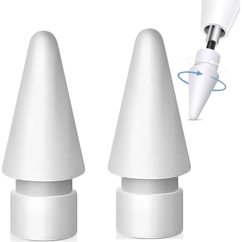 Bluedeer - Apple Pencil Spitze für Apple Pencil 1. und 2. Generation, hochempfindliche Ersatzspitzen und präzise Stiftspitzen, 2er-Pack