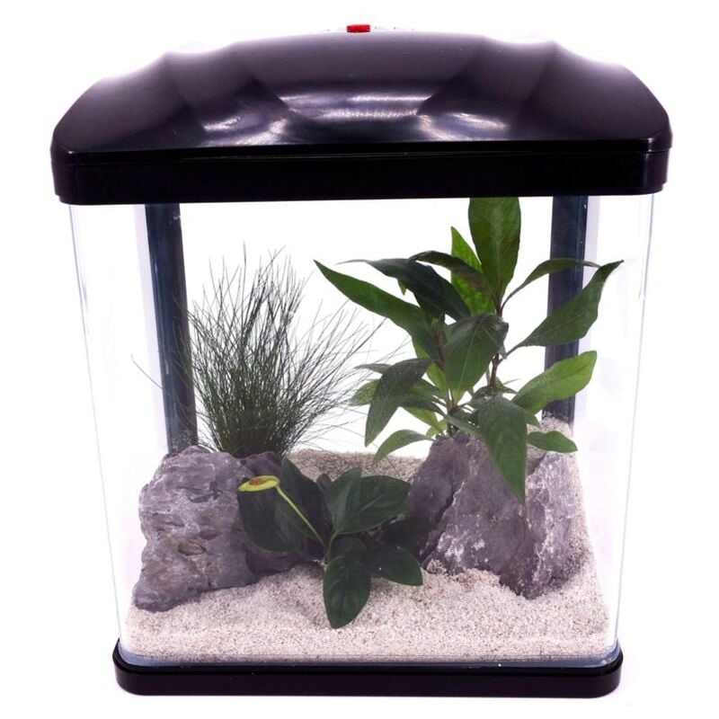 Aquaristikwelt24 - HR-230 schwarz Nano Aquarium Komplettaquarium Mini Aquarium+Filteranlage
