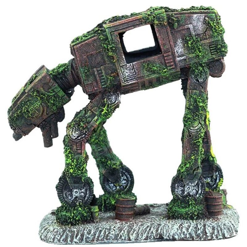 Aquarium-Dekoration, Imperial Walker Transportroboter-Dekoration – Aquarium-Roboter-Höhlendekoration