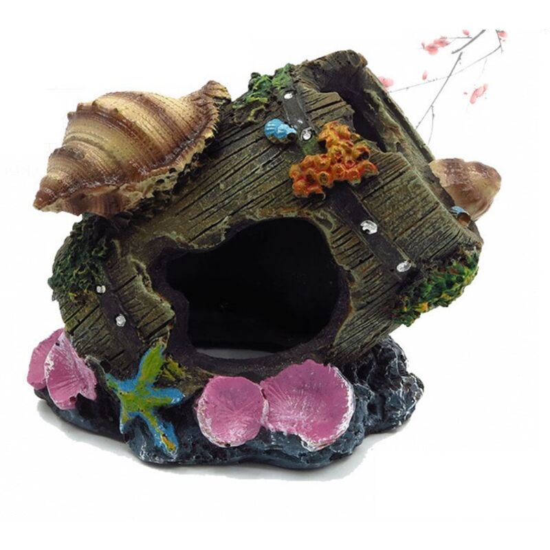 Aquarium-Dekoration, Steingartenimitat, Fischversteck aus Kunstharz, Aquarium-Dekoration, geeignet für den Kampf gegen Fische und Schildkröten