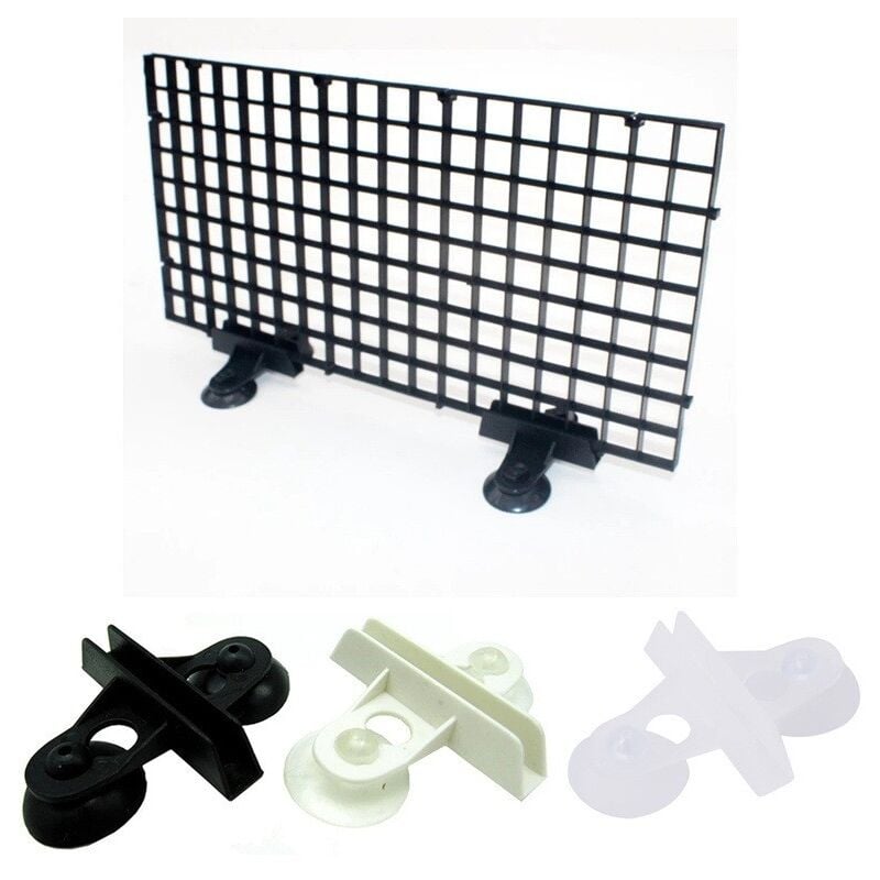Dolaso - Aquarium-Gitter, Kunststoff-Aquarium-Trennwand, Aquarium-Trennwände, 4 Stück Aquarium-Trennwand für Aquarien, mit 8 Saugnapf-Clips, um