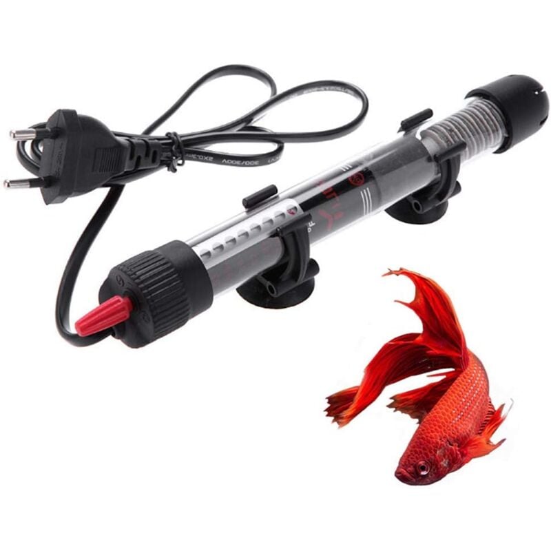Aougo - Aquarium-Heizung, Tauch-Aquarium-Heizung, Tauch-Aquarium-Heizung, 50 w Aquarium-Heizung, schwarze Aquarium-Heizung, verstellbar, mit