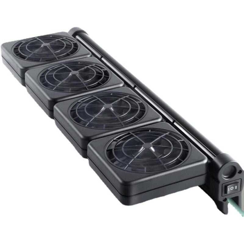 Aquarium-Kühler, Aquarium-Kühlventilator, Aquarium-Kaltwindkühler, Dekorationszubehör, Wärmeableitungsventilatoren für frisches Salzwasser (4