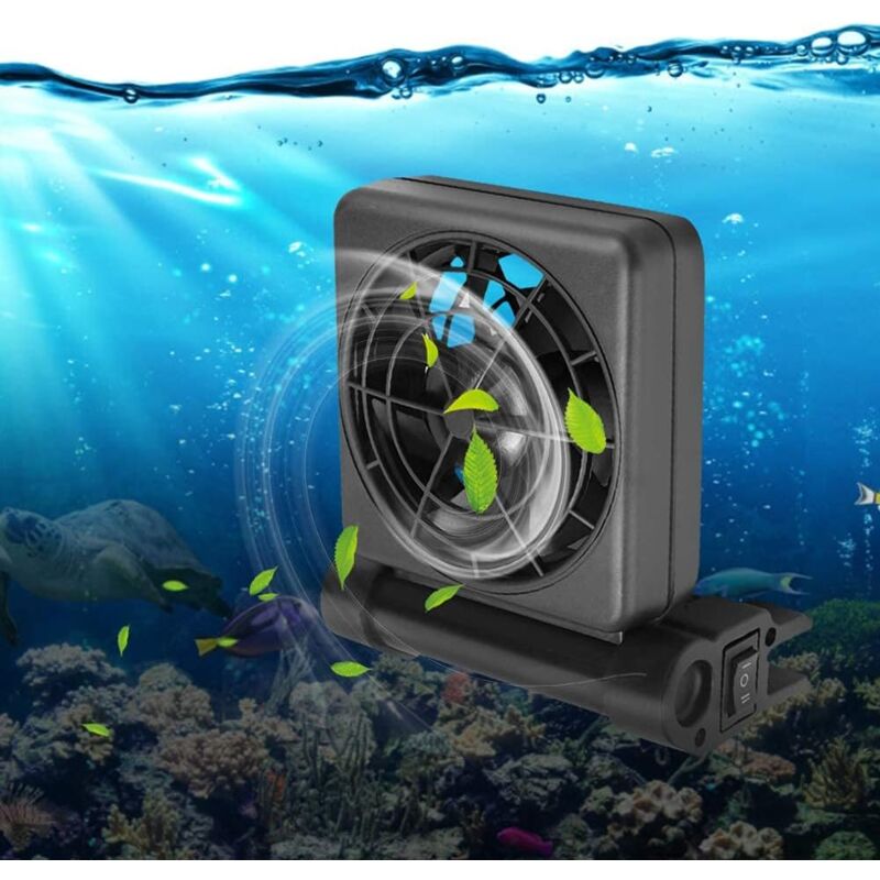 Osqi - Aquarium-Ventilator, Mini-Einzelkopf, verstellbarer Aquarium-Kühlventilator für Aquarium-Hängekühler, 100–240 v (europäische Verordnung)