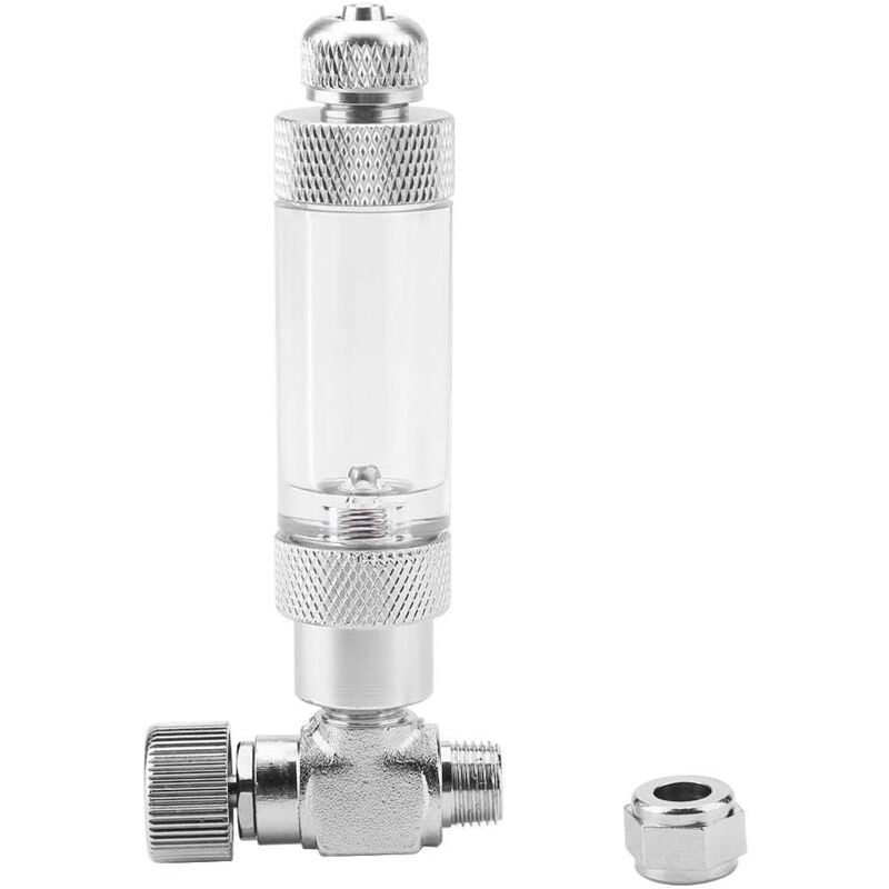 Aquarium-Nadelventil für Aquarium-System, CO2-Regler (Einzelkopf-Trimmventil + Anti-Rücklauf-Blasenzähler, 3)