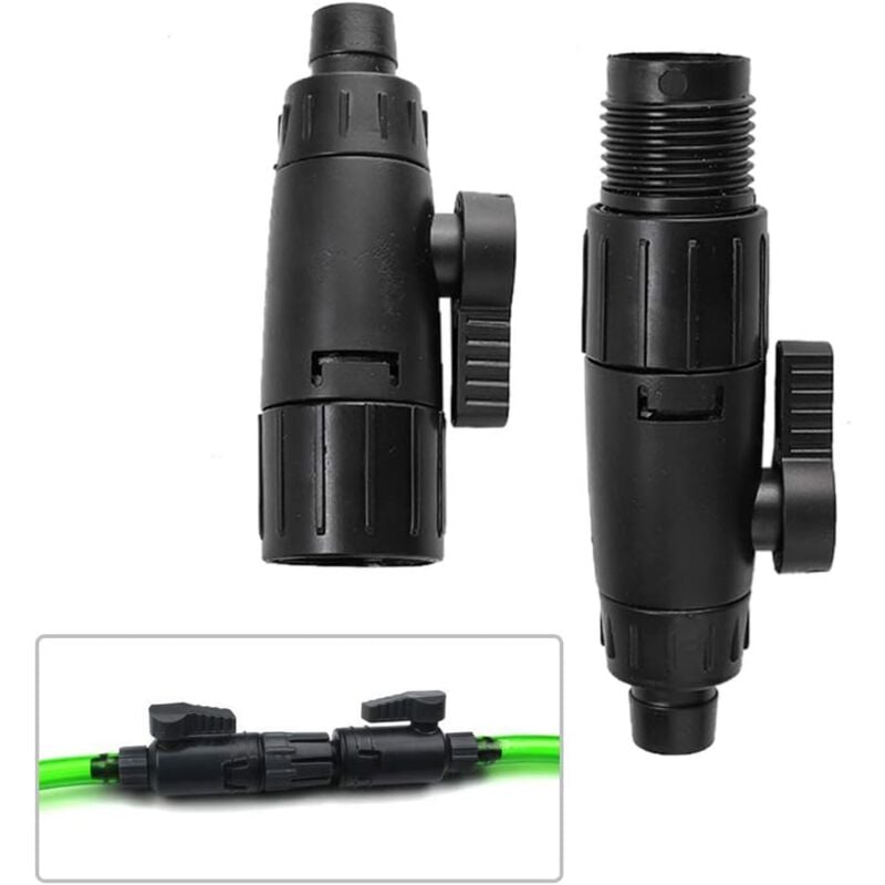 Aquarium-Schlauchventil, Aquarium-Schlauchrohr, Schnellverschluss-Anschlussadapter (12 mm bis 16 mm)
