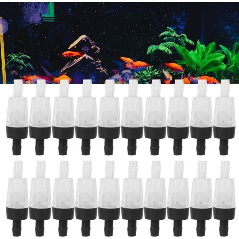 Tinor - Aquarium Supplies 20 Stück Luftpumpen-Rückschlagventil, Rückschlagventil, Aquarium-Zubehör, PVC-Einweg-Rückschlagventil für Aquarium-Zubehör