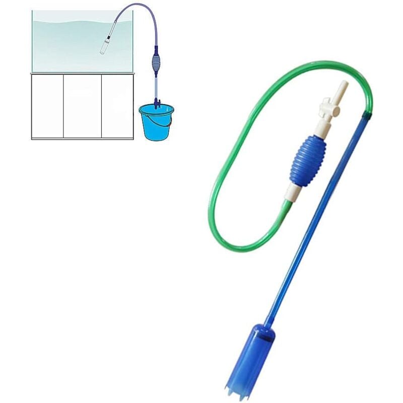 Aquarium-Vakuum-Kies-Staubsauger für Aquarium, Zubehör für tropische Aquarien, Aquarium-Reinigungsset, Kiesreiniger, Aquarium, Grün, 66,93 Zoll