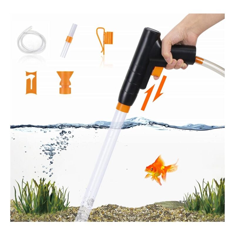 Aquarium-Wasserwechsler, Aquarium-Schlammsauger, 3-in-1-Aquarium-Bodenreiniger, Aquarium-Kies-Reinigungsset für Wasserwechsel und Filterkies-Reinigung