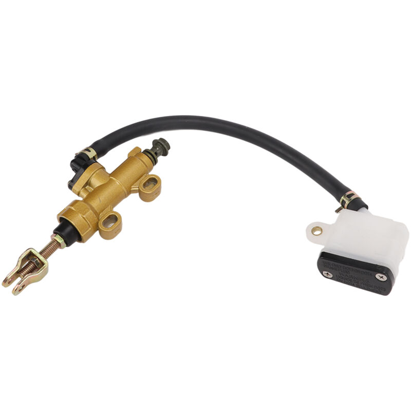 aqxreight Motorrad-Hinterrad-Hydraulikbremspumpenbaugruppe mit Ausgleichsbehälter für Dirt Bike ATV (quadratischer Ölbehälter).