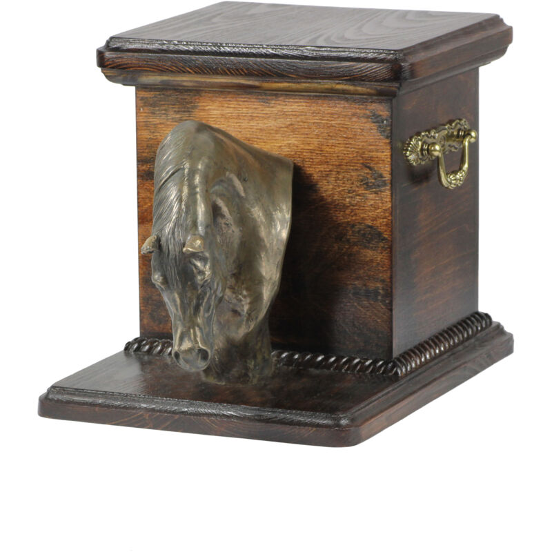 Arabisches Pferd I - Urne für Pferdeasche mit Statuette, elegante Urne für ein Pferd, einzigartige Urne mit einer Büste eines Pferdes von Art-Dog