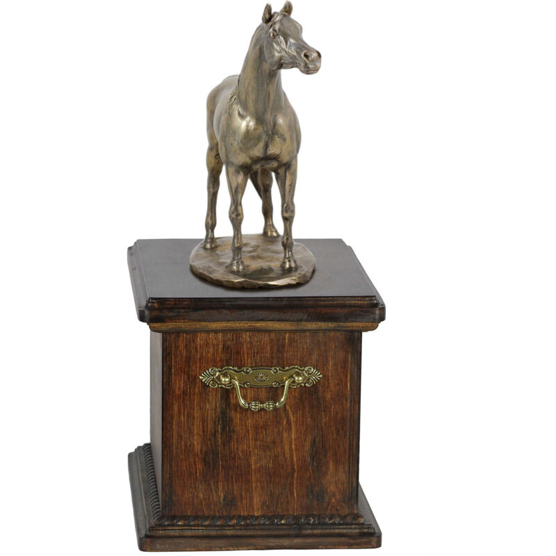Arabisches Pferd - Urne für Pferdeasche, Urne mit Statuette, elegante Urne mit Pferd von Art-Dog