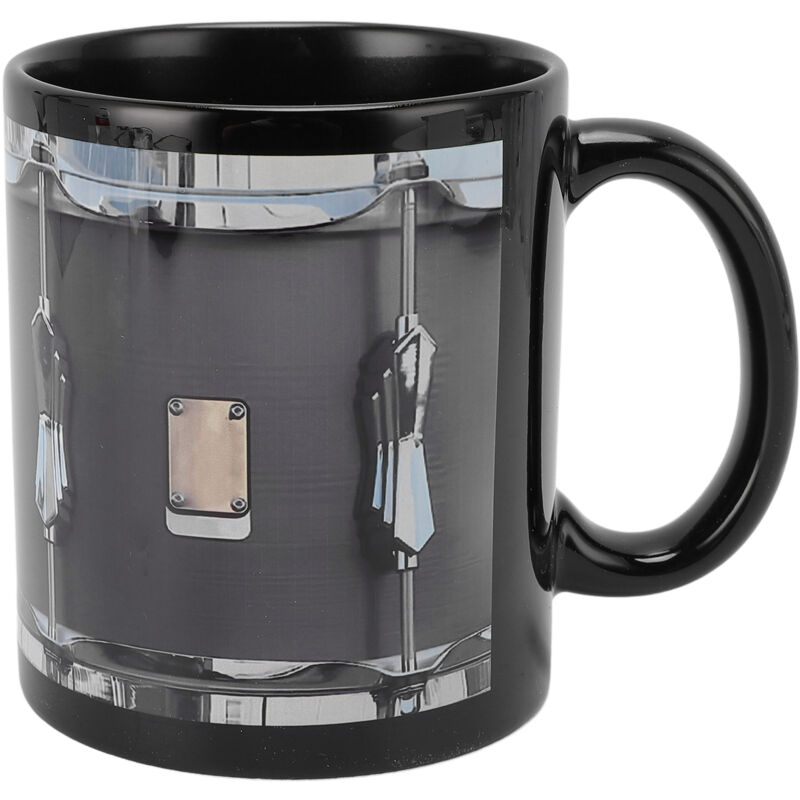 Aramox Vintage Drum Cup, Keramik-Kaffeebecher-Set, 11 Unzen, ideal für Schlagzeuger und Musiker, Materialien: Keramik und Edelstahl.