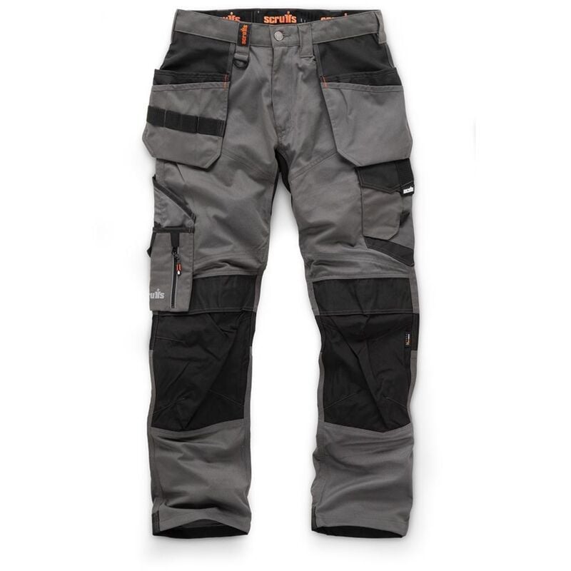 Scruffs - Arbeitshose 'Trade' mit Holstertaschen, anthrazit Größe 56 lang