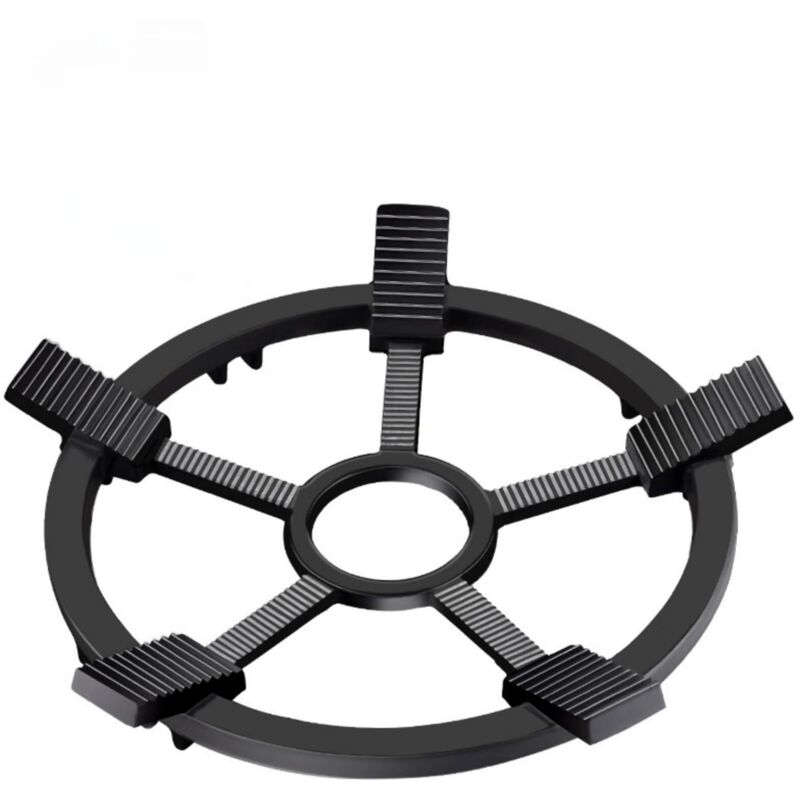 Arbeitsring für Gaskochfeld, 2-in-1-Brennerhalterung, rutschfester Gasdruckregler, robuster gusseiserner Topfdeckel, geeignet für heiße Pfannen und