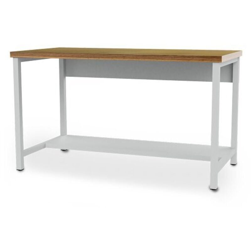 Arbeitswerktisch Breite 2000 mm, Stahlfachboden halbe Tiefe Maße in mm (BxTxH): 2000 x 750 x 859
