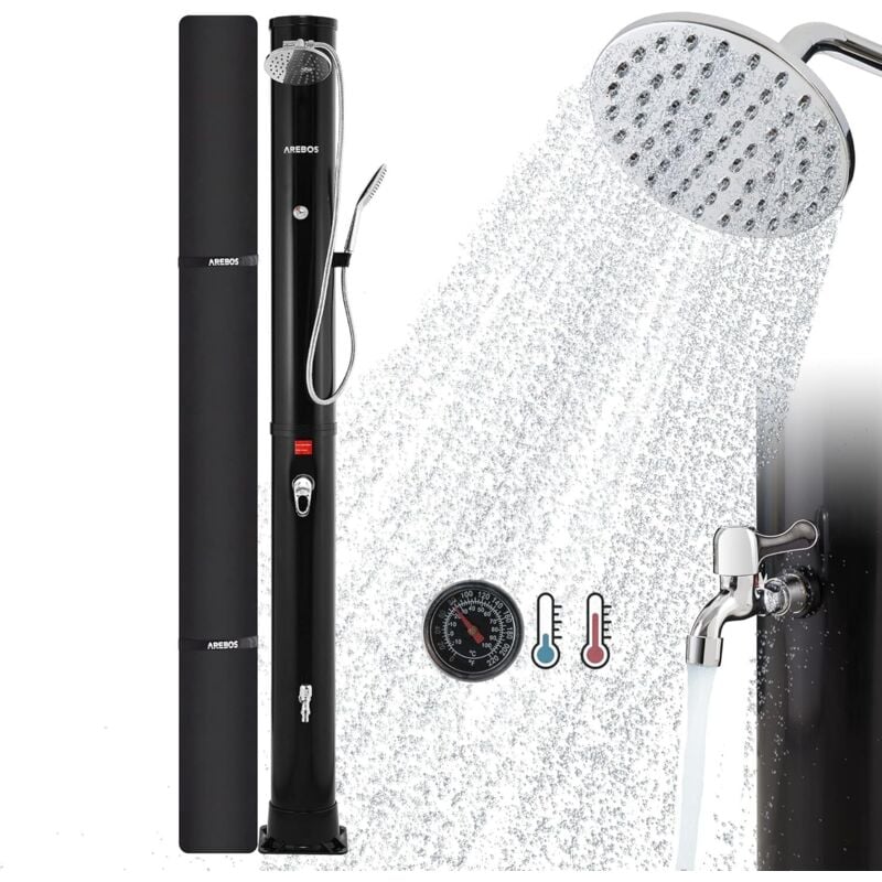 Arebos - 40 l Solardusche Pooldusche Camping Gartendusche Außendusche Regendusche