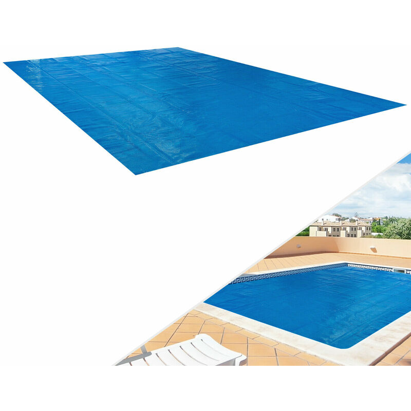 Arebos - Solarfolie für Pools, 6 x 4 m, 400 μm Stärke, als Solarplane und Wärmeplane zur Poolheizung