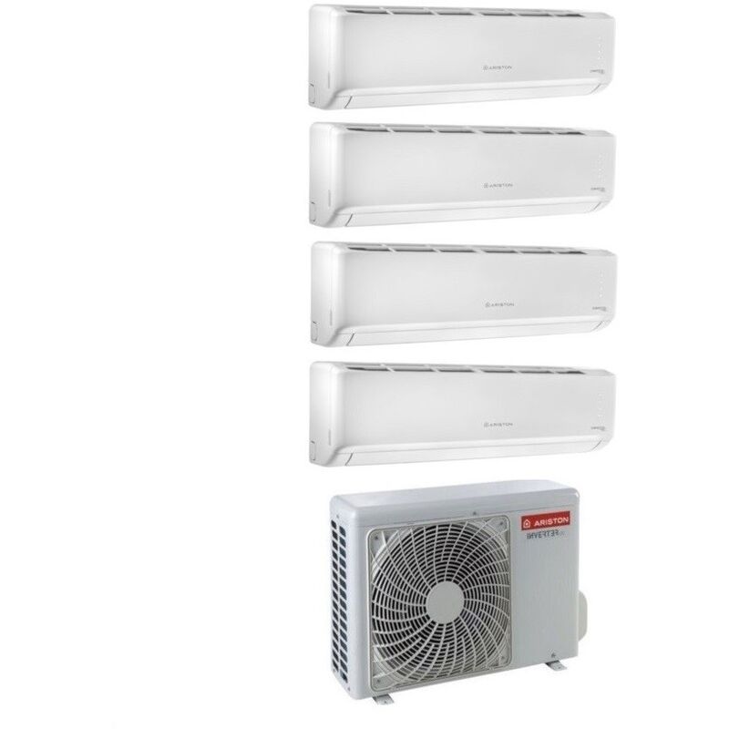 Ariston - quadri split inverter klimaanlage Serie alys plus 9+9+12+12 mit quad 110 XD0B-O R-32 Wi-Fi optional 9000+9000+12000