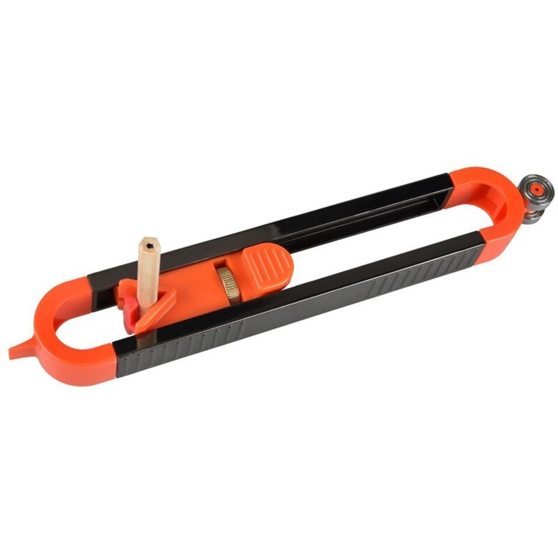 Arretierbares Konturenlineal, Konturenlineal zum präzisen Kopieren unregelmäßiger Formen, Konturenkopierlineal für die Holzbearbeitung (mit Bleistift)