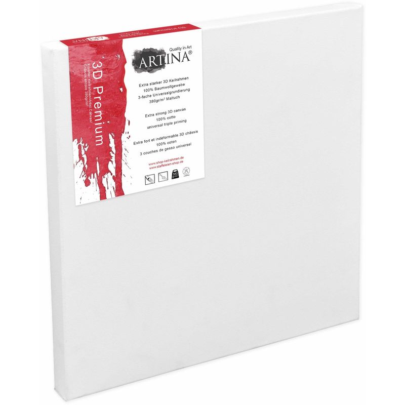 3D Premium Keilrahmen Leinwand 40x40x3 cm - Artina