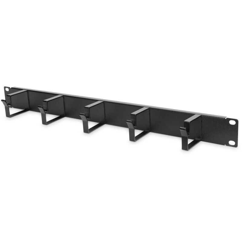 Digitus Kabelmanagement-Panel DN-97602 Schwarz 5x Kabelmanagement-Ringe (HxT: 40x60 mm). Das Kabelmanagement-Panel wird auf 483 mm breiten