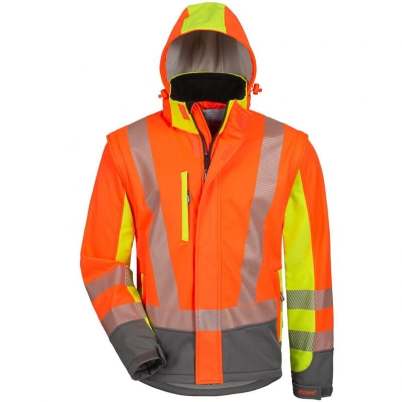 Gr .XL (58/60) ATANAS WARNSCHUTZ-SOFTSHELLJACKE orange ATANAS HIGH VISIBILIT