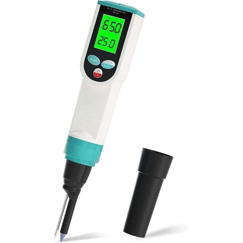 ATC Lebensmittel-pH-Meter mit pH-Tester, wasserdichtes digitales pH-Meter für Lebensmittel mit hochpräziser pH-/Temperatursonde